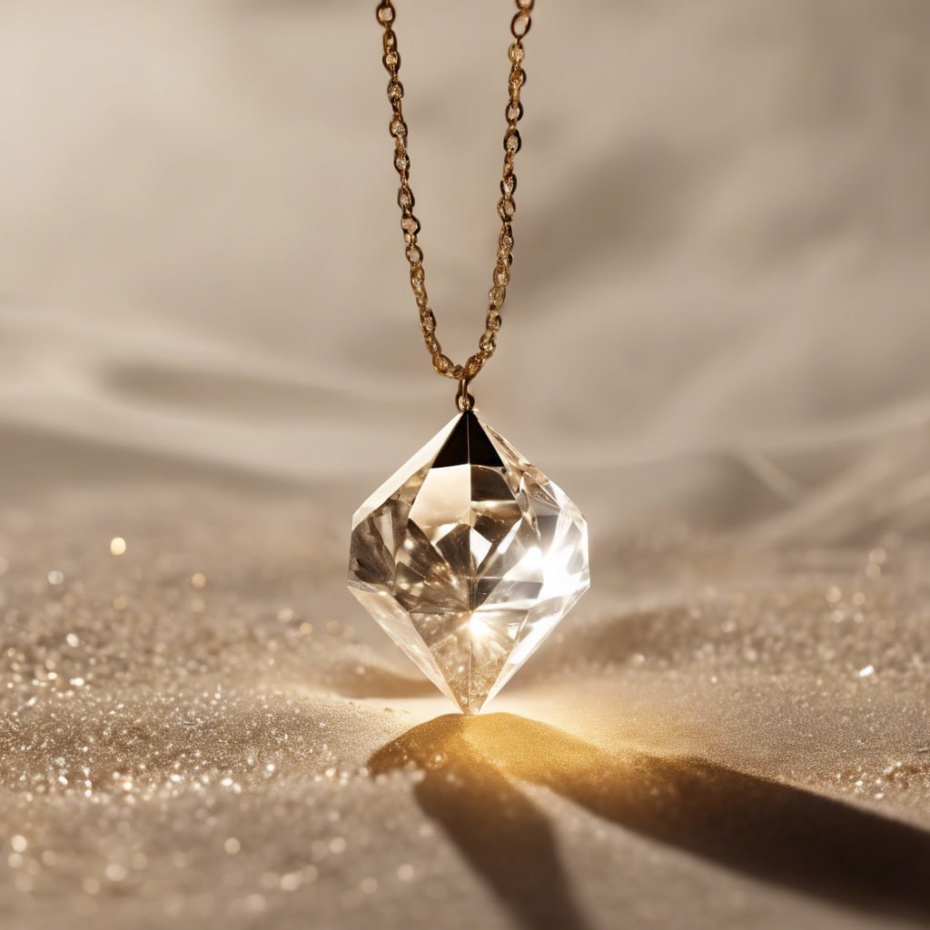 Kristallpendel über Sand