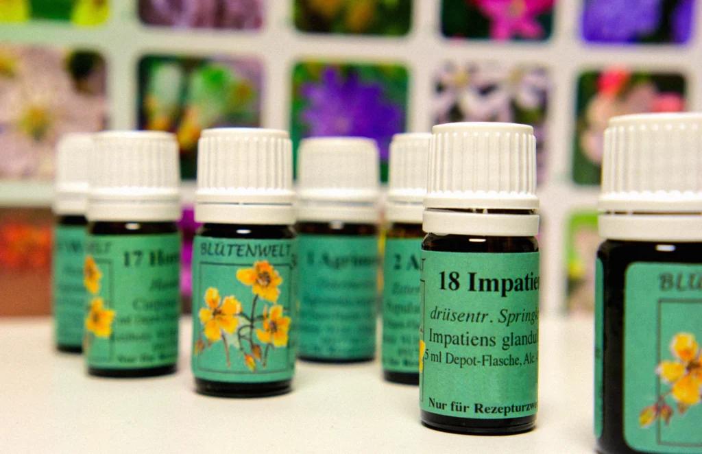 Bachblüten von Blütenwelt Foto als Nahaufnahme verschiedener Bachblüten